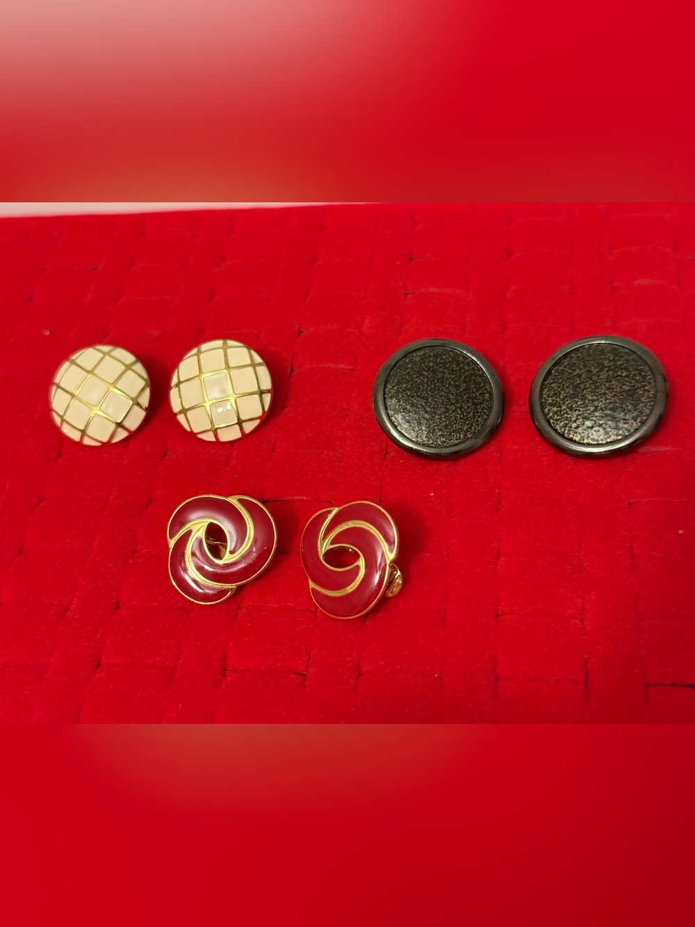 Vintage Monet Enamel Earrings Lot